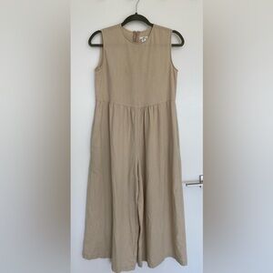 Cotton/linen Jumpsuit made in Korea Size 10 petite EUC freshly washed